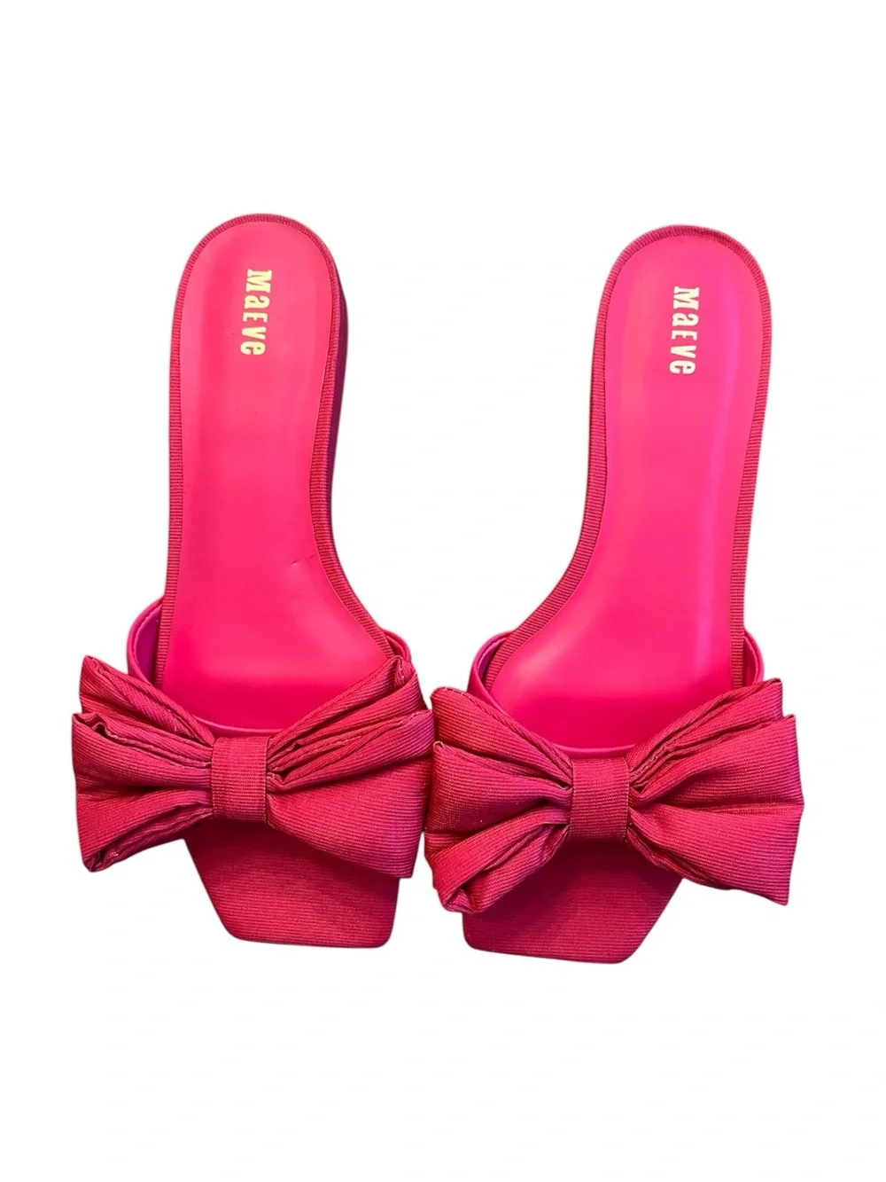 Anthropologie Maeve Bow Micro Wedge Sandals - Size 7